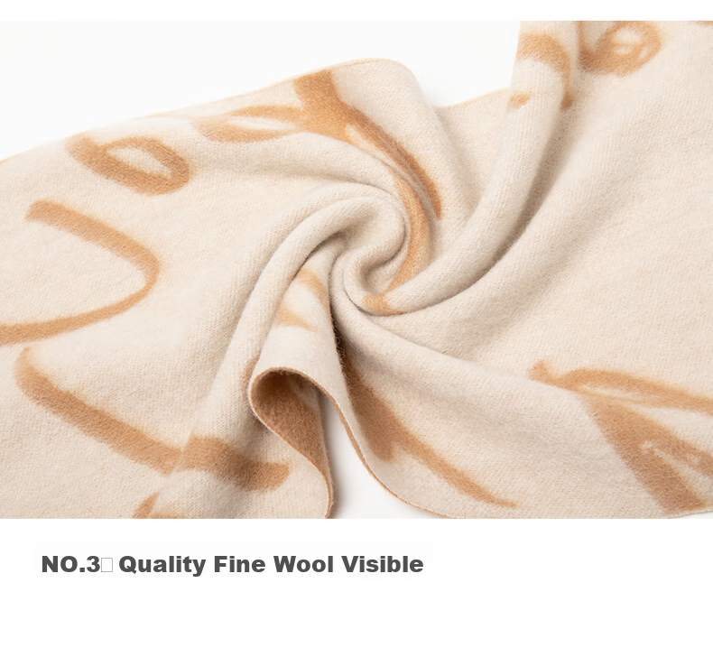 Siggi Wool Scarf for Women, Autumn And Winter Letter Shawl, Thickened Warm Simple Neck Wrap, Birthday Christmas Gift Box Set for Wome 36