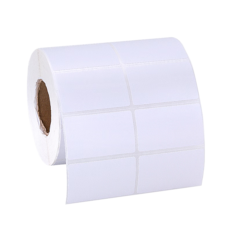 Laitelaili [Customizable] 50*30*5000 Sheets Double-Row *1 Roll, Coated Label Paper, Carbon Ribbon Label Printer Barcode Paper, High-Adhesive Eco-Friendly Coated Paper Self-Adhesive Labels