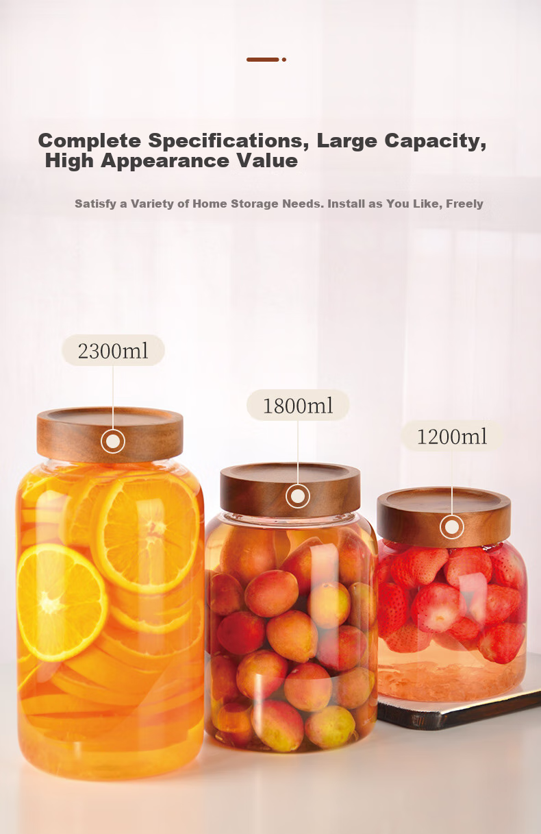 Scybe Infusion Jar, Airtight Container, Heat-Resistant Glass Sealed Jar, Specialized Bottle for Infusing Liquor, Pickling Glass Jar, Lusi 1800ml 8