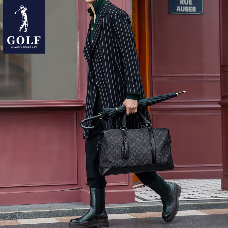 GOLF Travel Bag for Men, Sports Fitness Bag with Large Capacity, Business Trip Handbag, Men's Trolley Case, Travel Duffel Bag, Shoulder Bag