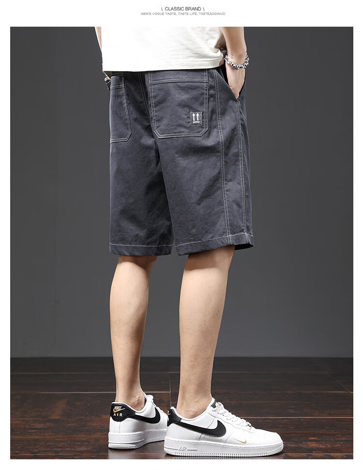 Zengzhi Summer Lightweight Men's Casual Shorts 2026 New Cargo Five-Point Straight-Leg Mid-Length Pants for Men 12