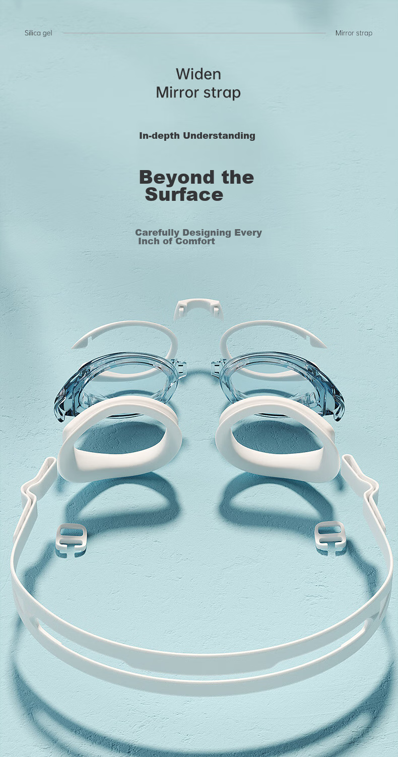 Li-Ning Women's Swimming Goggles And Cap, Waterproof Anti-Fog High-Definition Swimming Glasses for Men And Women, White, 24-19 Myopia 150 Degrees 9