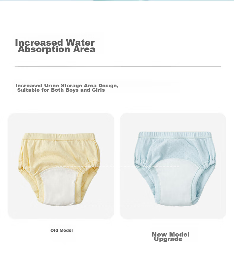 Niduoxiong Baby Training Pants, Infant Diaper-Free Toilet Training, Children's Breathable Diaper Cover, Elastic Waist, Washable Underwear 21