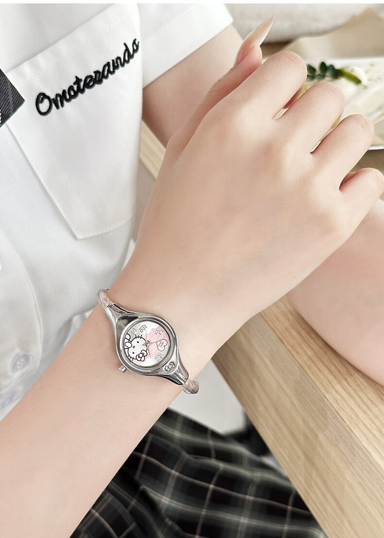 Hello Kitty Sanrio Watch, Small Dial for Female Students, Bracelet Wristwatch for Middle And High School Girls, Stylish Birthday Gift for Wome 8