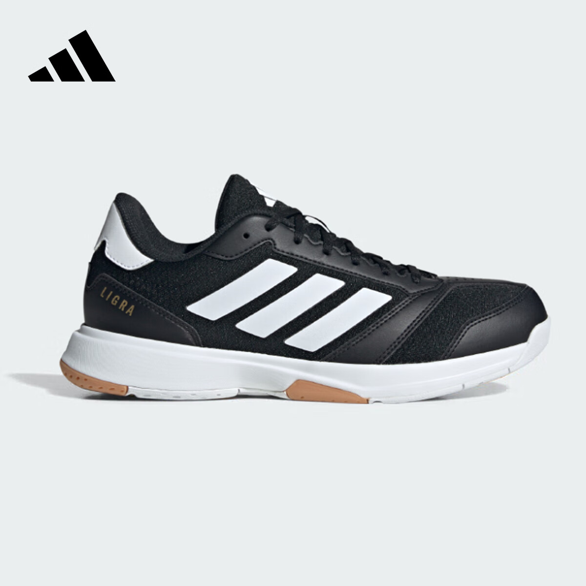 Adidas Badminton Shoes for Men, Professional Indoor Sports Tennis And Volleyball Training Shoes, Black, Size 44