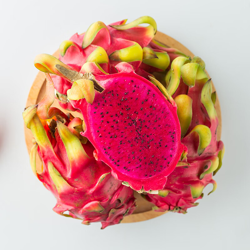 京鲜生越南进口红心火龙果2个装巨无霸 单果600-700g 源头直发一件包邮