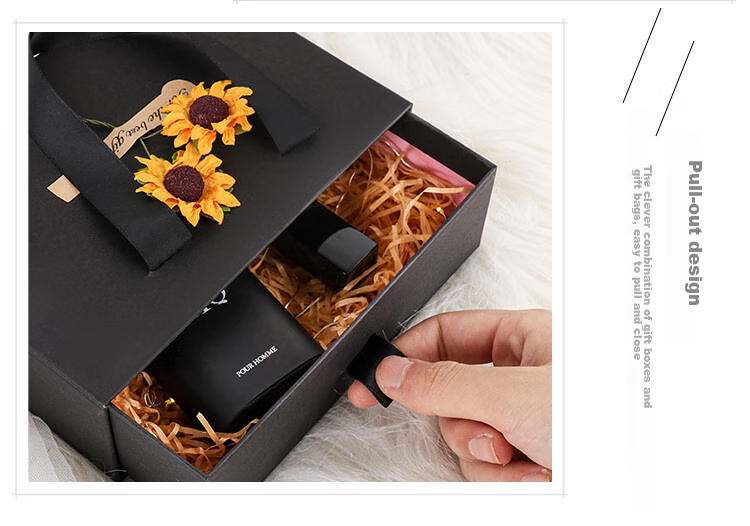 TaTanice Gift Box, Empty Box for Festivals And Birthdays, Gift Packaging Box, Companion Gift, Starry Black And Gold 3