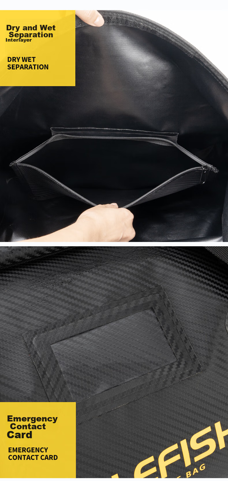 KELEFISH Motorcycle Tail Bag Waterproof Travel Saddle Bag Riding Rear Seat Bag Sand Yellow - Updated Version 66L 12