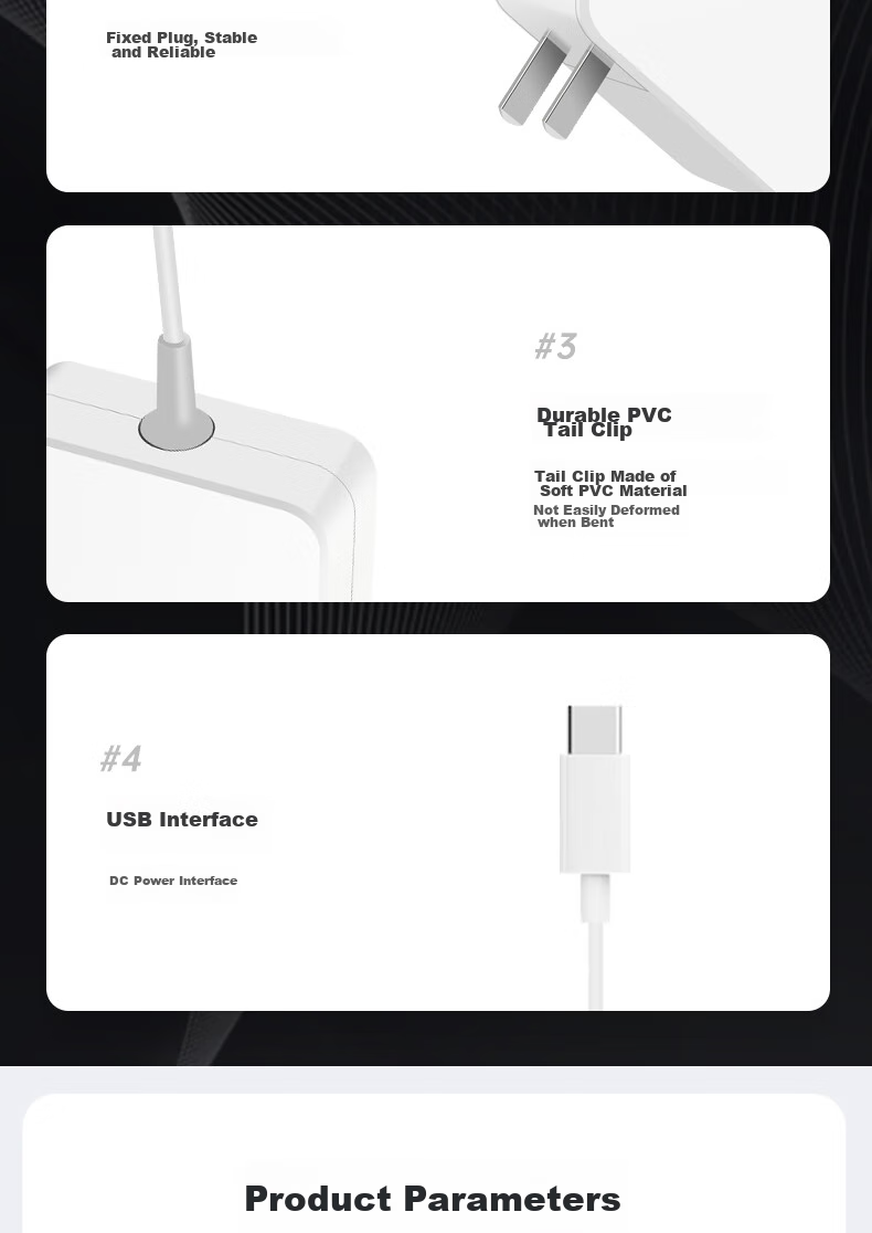 Mryc Suitable for Huawei/Xiaomi Laptop Charger, 65W Type-C Power Adapter Cable, Fast Charging for Honor Magic, Redmi Charging Cable, Matebook13 13