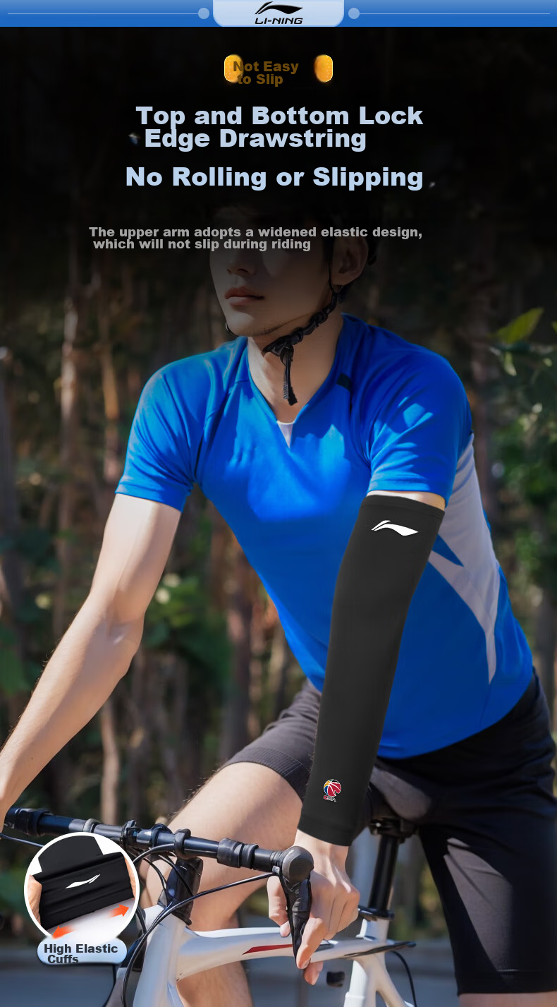 Li-Ning Ice Silk Arm Sleeves for Men And Women, Sun Protection Arm Covers, Summer Anti-Sun Protection Arm Guards, Cooling Sleeves for Driving, Fishing, Cycling 7