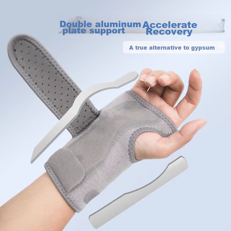 Mdikawe Sprain Splint Brace Wrist Medical Device Wrist Joint Tendon Sheath Fixation Support Bandage Left Hand Gray