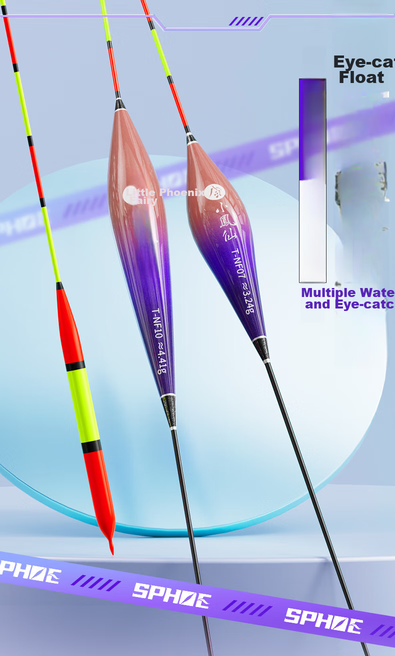 Xiaofengxian Fishing Float Set of 6, Bold Tail, Eye-Catching, Highly Sensitive, for Wild Fishing And Black Pit 1