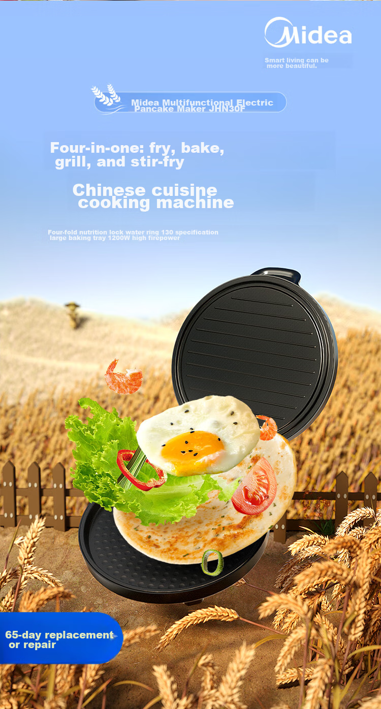 Midea Electric Griddle for Home Use with Removable Lower Plate, High Power Sandwich Breakfast Maker Grill Pan, Square Double-Sided Heating Deep Large Size Upgraded Steam Pancake And Barbecue Pan 28J51 4