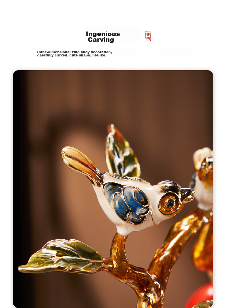 Nuoshiman 520 Gift for Girlfriend, Peace And Joy Ornament for Living Room Entrance And Wine Cabinet Decoration, Handcrafted Art Piece for Business Opening Or Housewarming Gift 5
