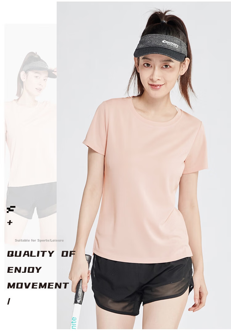 Fandimu Sports T-Shirt, High-Elastic Breathable Training Fitness Running Quick-Dry Shirt for Men And Women, Loose Couple Style Short Sleeve, Light Yellow Women's XL 9