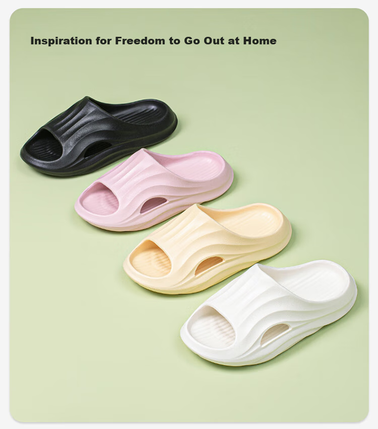 MINISO Slippers for Men And Women, Home Couple Comfortable Bathroom Non-Slip Odor-Resistant All-Season Slippers, Pearl White, Size 38-39 2
