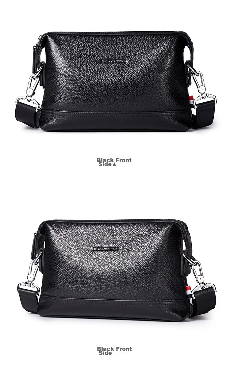 BOSTANTEN Shoulder Crossbody Bag for Men, Business Small Square Bag, Top-Grain Leather Horizontal Style Trendy Mini Backpack Messenger Bag 13