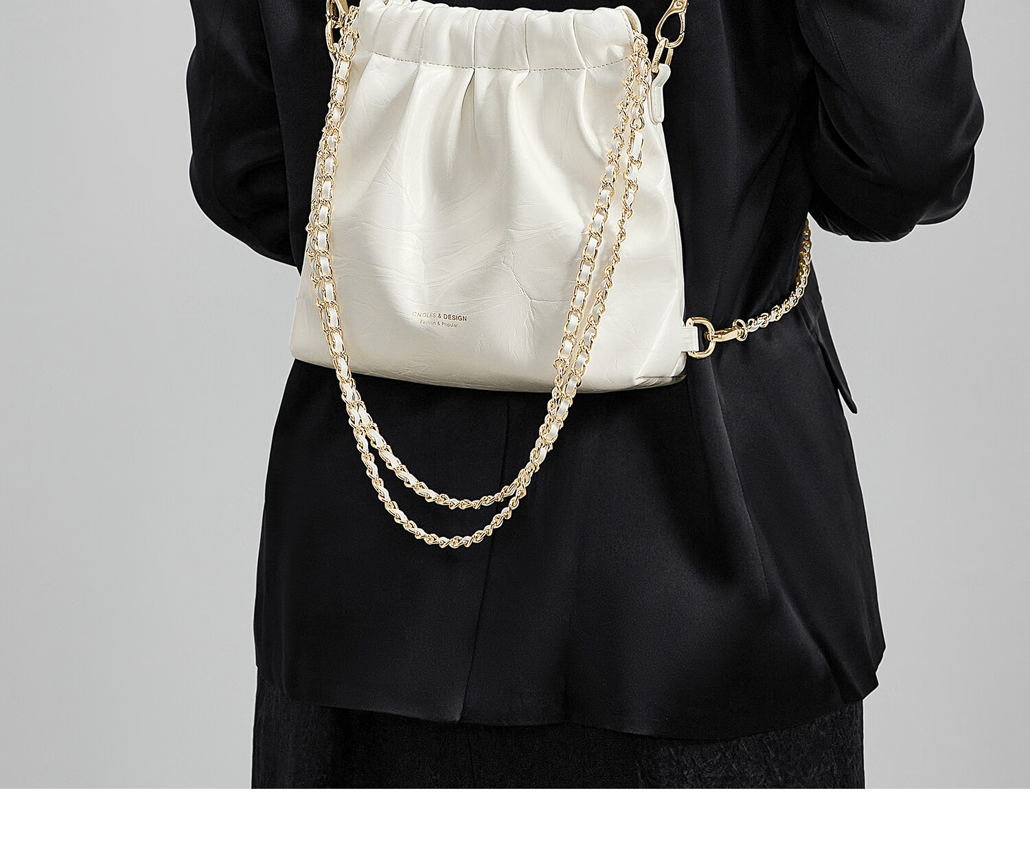 Cnoles Women's Handbag, 2026 Latest Style, Ladies' Single And Double Shoulder Crossbody Small Bag, Light Luxury High-End Brand, Hobo Bag, White 3