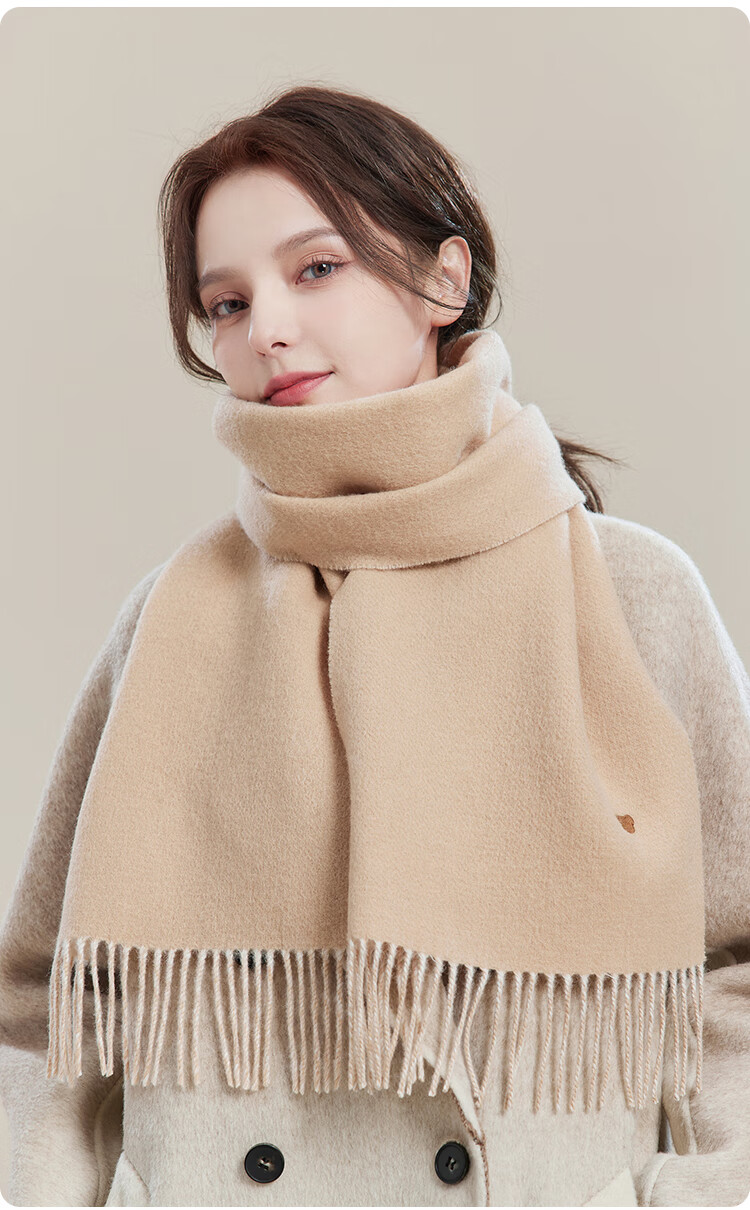 JIUMU Pure Wool Scarf for Women, Autumn And Winter Neck Warmer, Ladies' Warm Shawl, Gift for Women on Mid-Autumn Festival Or Birthday, Gift Box Packaging 17
