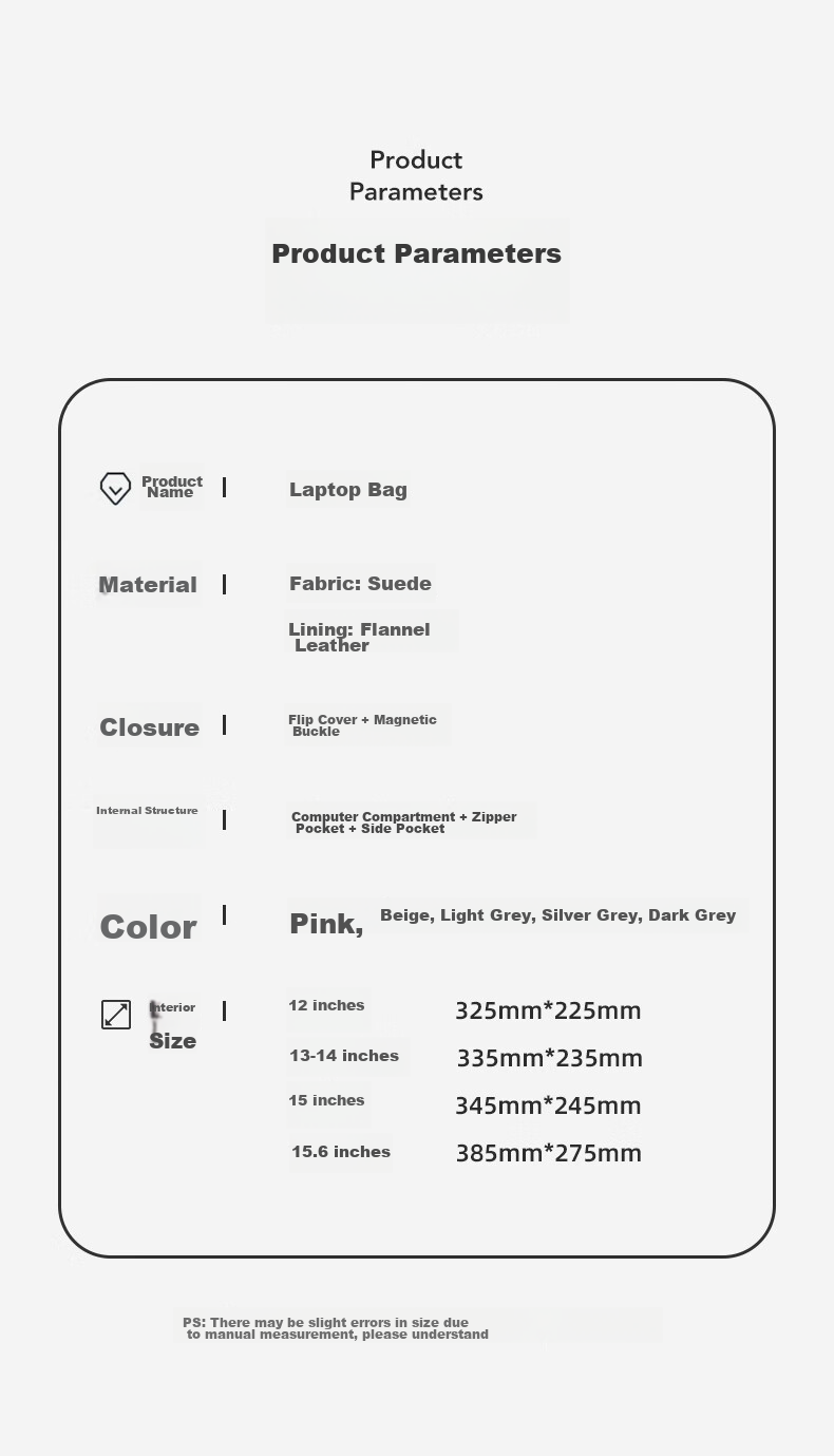 BRINCH Laptop Bag for Women, 15.6-Inch, Handheld, Suitable for Commuting And Business, Compatible with Apple And Huawei Laptops 9