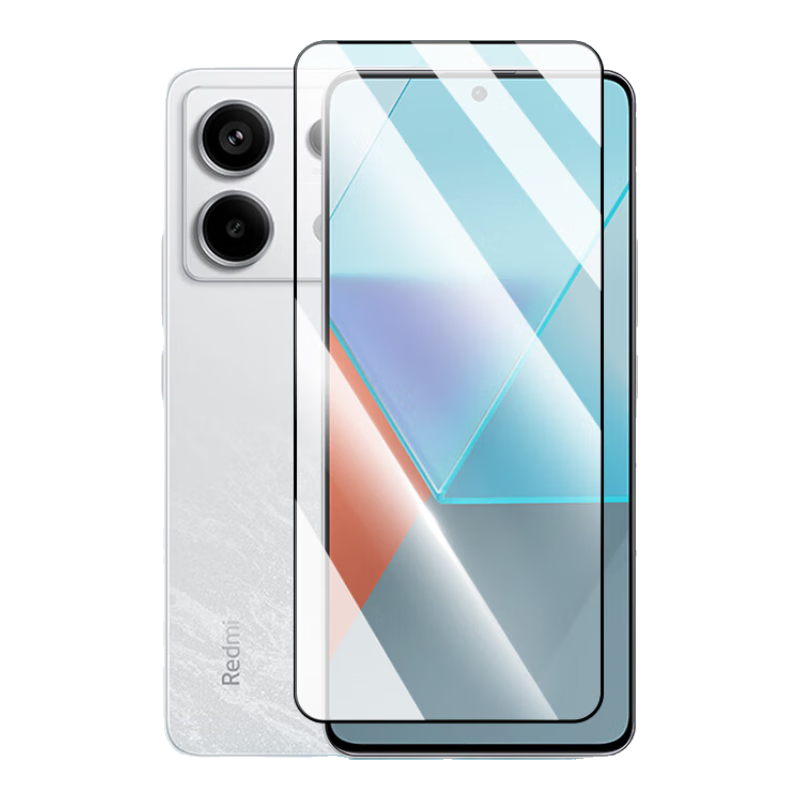 ESCASE Redmi Note 13 Pro Tempered Glass Screen Protector, Full Coverage, Shatterproof, Xiaomi Redmi Note 13 Pro HD Clear Anti-Fingerprint Phone Film, Protective Screen Protector without White Edges