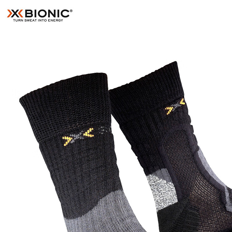 XBIONIC Moisture-Wicking Sports Hiking Mid-Calf Socks B000 Black 24.5cm-25.5cm (39-41) 2