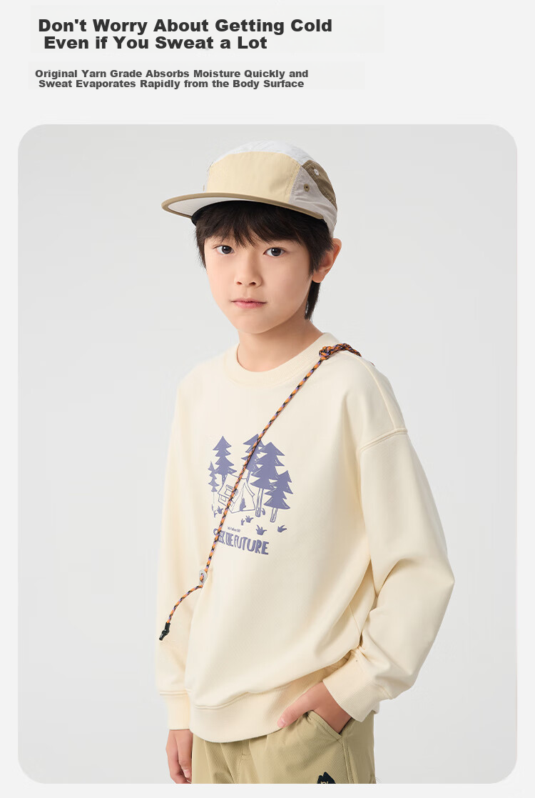 BALABALA Children's Clothing, Kids' Long-Sleeve Sweatshirt, Boys And Girls Spring Wear, Round Neck, Loose-Fitting Comfortable Top, 208125121206 4