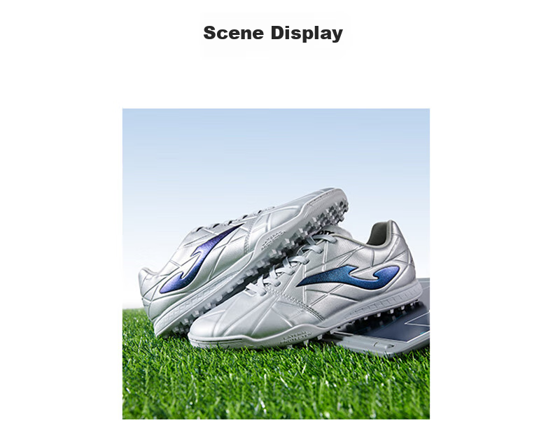 JOMA Kangaroo Leather Soccer Shoes with TF Turf Studs, Non-Slip, Wear-Resistant Professional Football Training Shoes, Mint Green, Size 39 7
