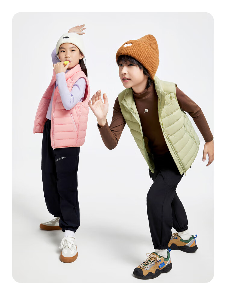 Annil Children's Clothing, Boys And Girls Lightweight down Vest, 2024 Winter Style, Triple Protection Warm Parent-Child Outfit, Heather Purple, Size 130 23