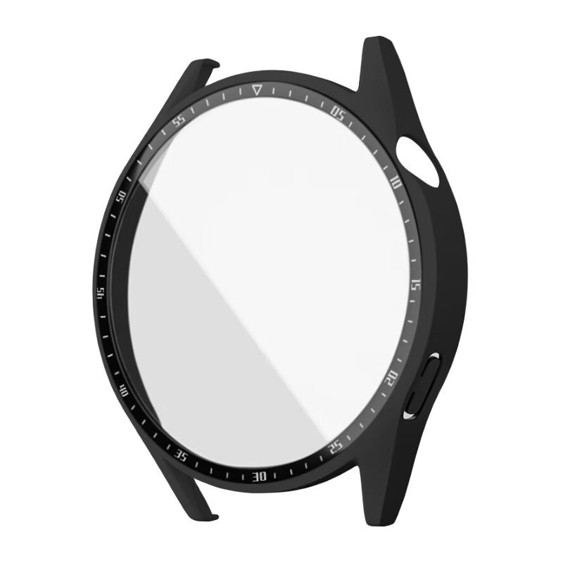 Xiaopijiang Protective Case for Huawei Watch GT6/GT5/GT4/GT3/Pro with Tempered Glass Screen Protector, High-Definition Touch Sensitive Case for Huawei Watch 4/3 Pro, Integrated Watch Cover and Film