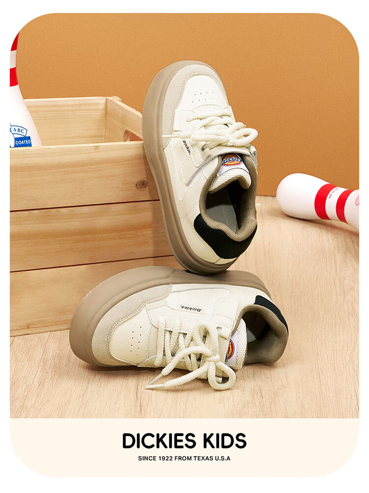 Dickies Children's Canvas Shoes, New Spring And Summer Style for Girls, Casual Shoes with Fleece Lining, Comfortable Training Shoes for Older Kids, Lightweight Versatile White Sneakers for Students 19