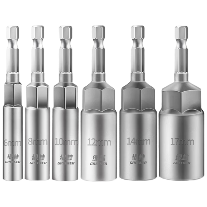 GREENER Electric Wrench, Household Socket Head, Deepened Internal Hexagon, Extended And Deepened Screwdriver Socket, Hand Drill Self-Tapping Screwdriver Bit