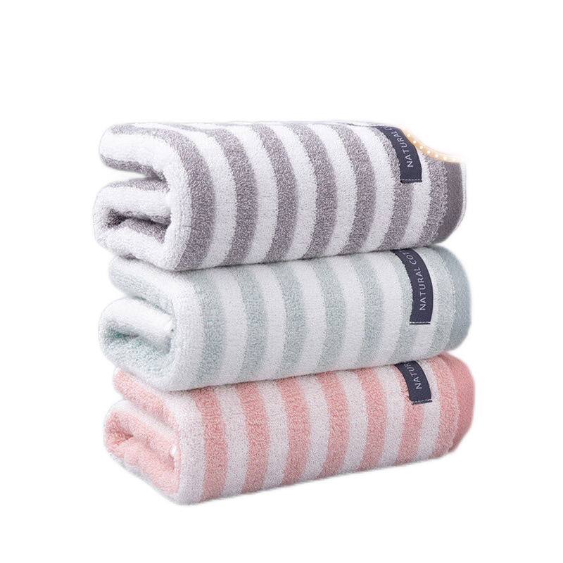 Grace Pure Cotton Towels, 3-Pack, Antibacterial, Anti-Mite, Absorbent, for Face Washing And Bathing, Thickened Towels, 100g/piece, Sports