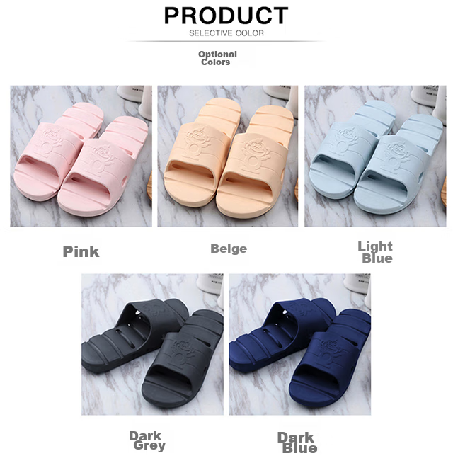 BAIHOU Side-Slipping Water-Resistant Summer Wear-Resistant Home Bathroom Quick-Drying Indoor Men's And Women's Slippers 1802 Light Blue 35-36 11