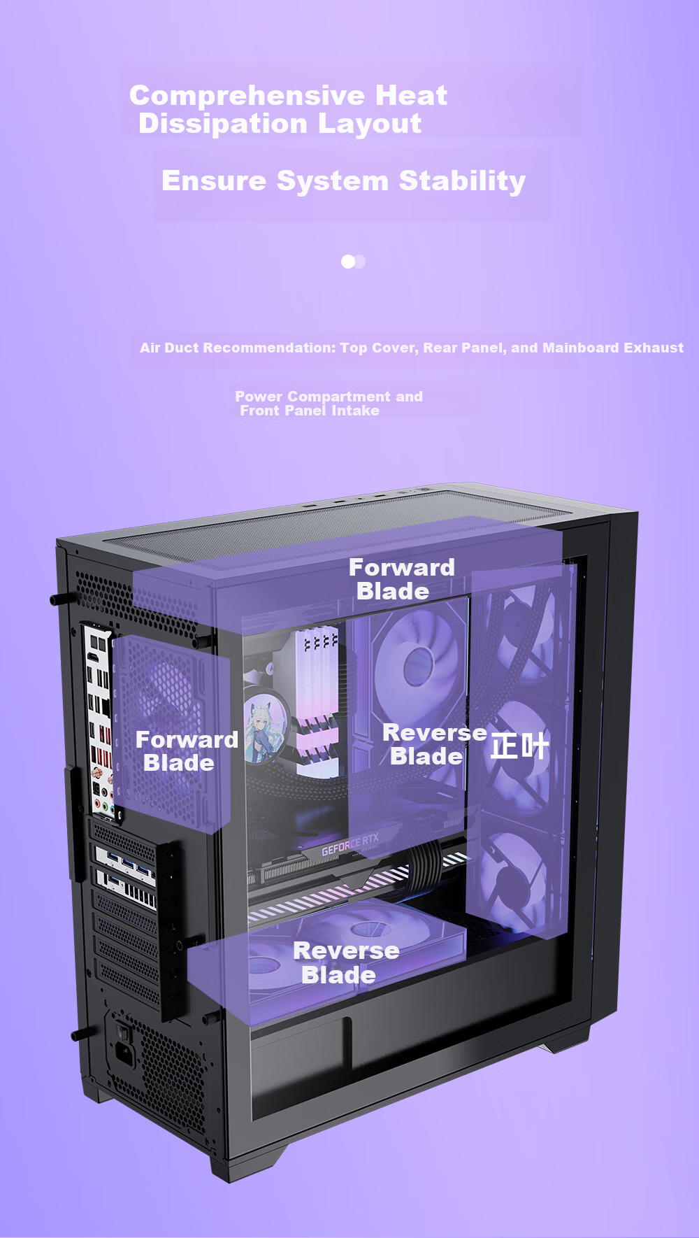 Thermaltake (Tt) Steel Shadow Wind S Black Case Water-Cooled Computer Tower (Supports EATX/Tempered Glass Side Panel/Supports 360mm Water Cooling/High Compatibility/4090 Graphics Card) 9
