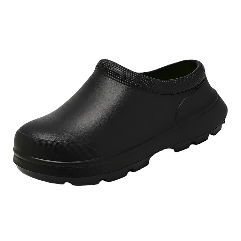 FOOTOPPO EVA Chef Work Shoes for Men, Kitchen-Specific Non-Slip Shoes, Black Oil-Resistant Chef Shoes for Men And Women, Waterproof Shoes