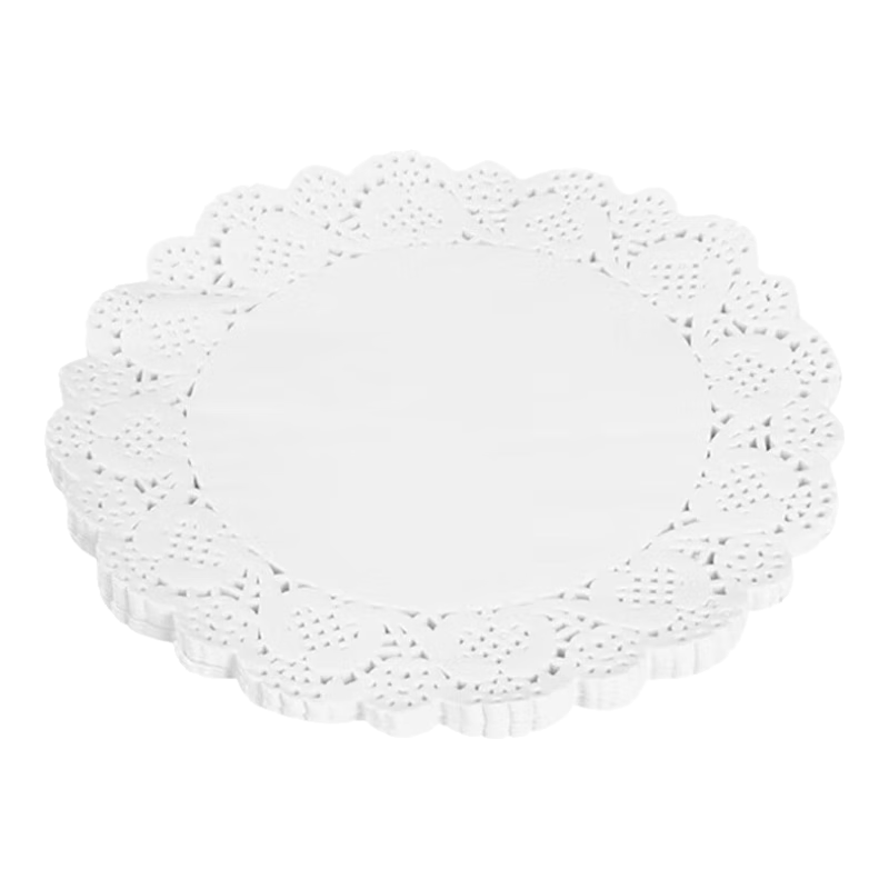 MAXCOOK Disposable Oil-Absorbing Paper Cooking Paper Baking Paper Grease-Proof Paper Barbecue Paper Lace Edge 19cm 150 Sheets MCPJ0865