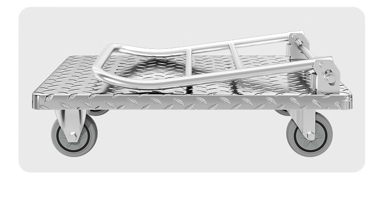 Shunhe Steel Plate Flatbed Trolley, Hand Truck, Non-Slip Cart, Foldable Trailer, 71*47 Cm, Load Capacity 500 Ji 4