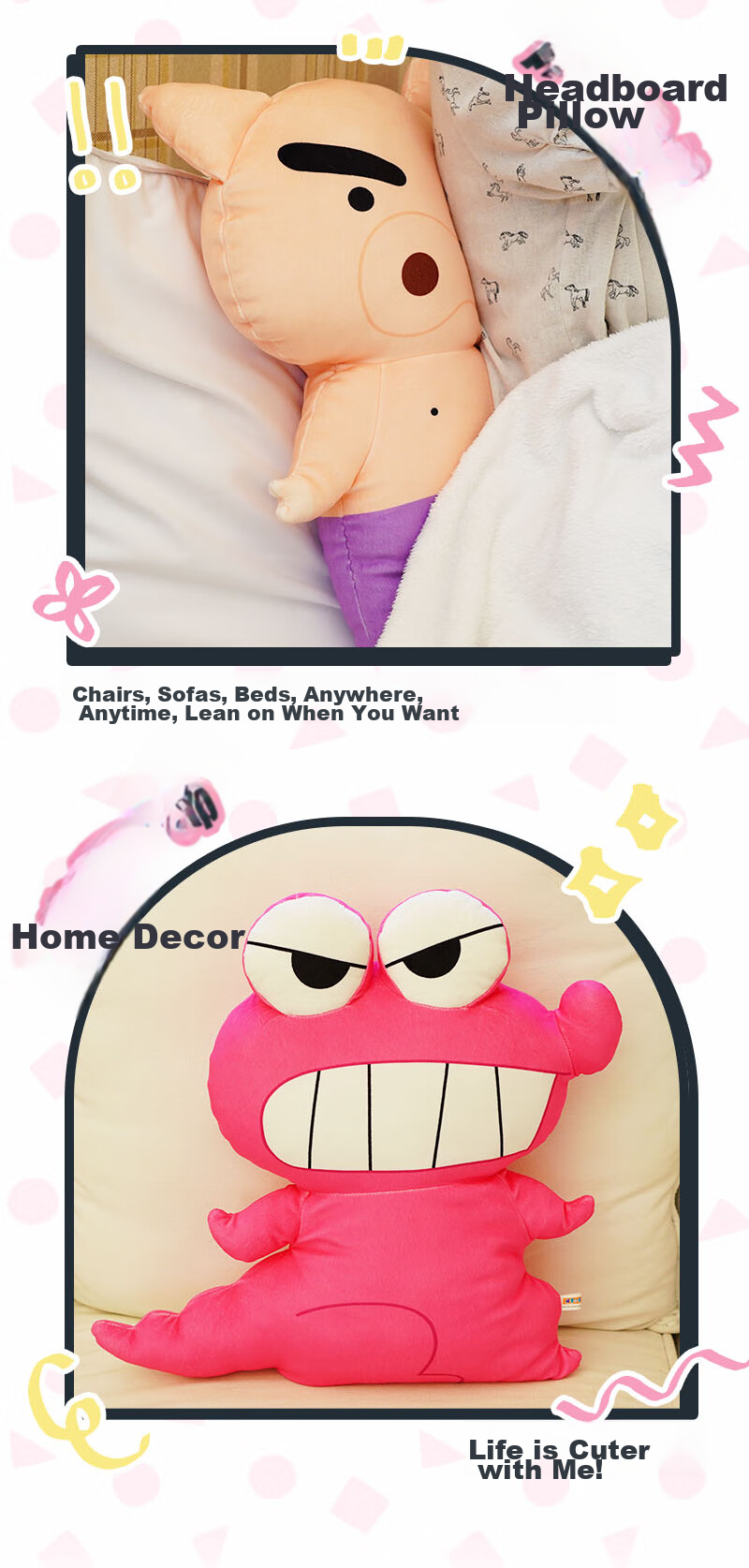 LDCX Crayon Shin-Chan Plush Toy, Bouncy Back Pillow, Sleeping Stuffed Animal, Anime Doll, Hugging Pillow, Birthday And New Year Gift 12