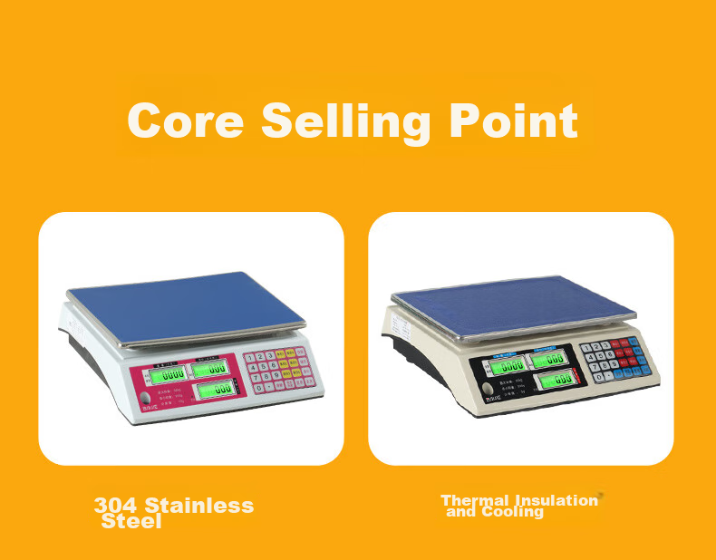 BJ Electronic Pricing Scale, Electronic Weighing Machine, Commercial Food Scale, Grocery And Fruit Electronic Scale, 30KG Flat Surface 1