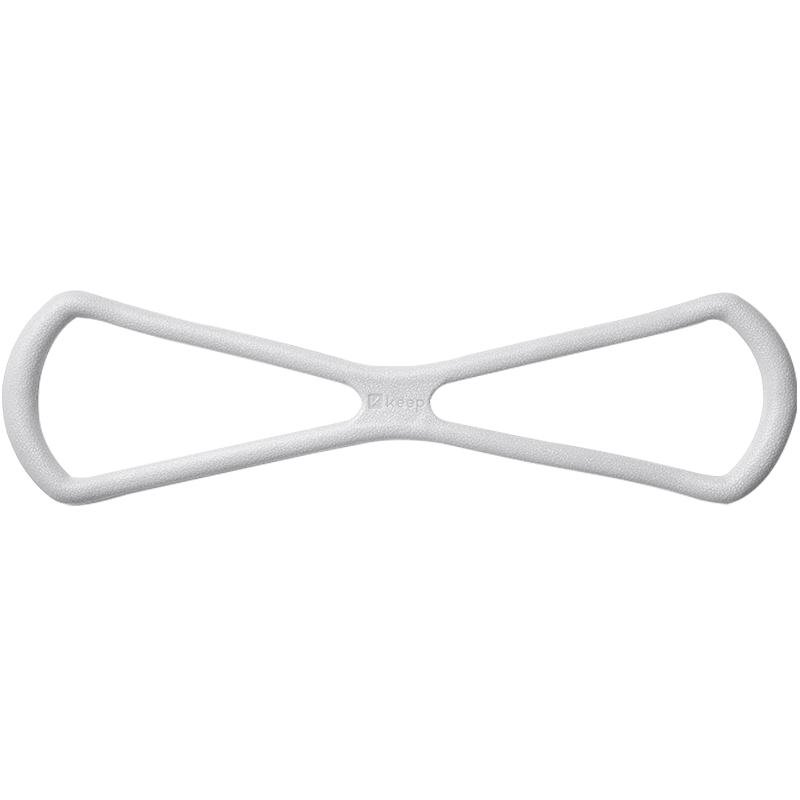 Keep Elastic Figure-8 Resistance Band Silicone Pull Rope for Women Back Shoulder Neck Stretch Glacier Gray 15lbs