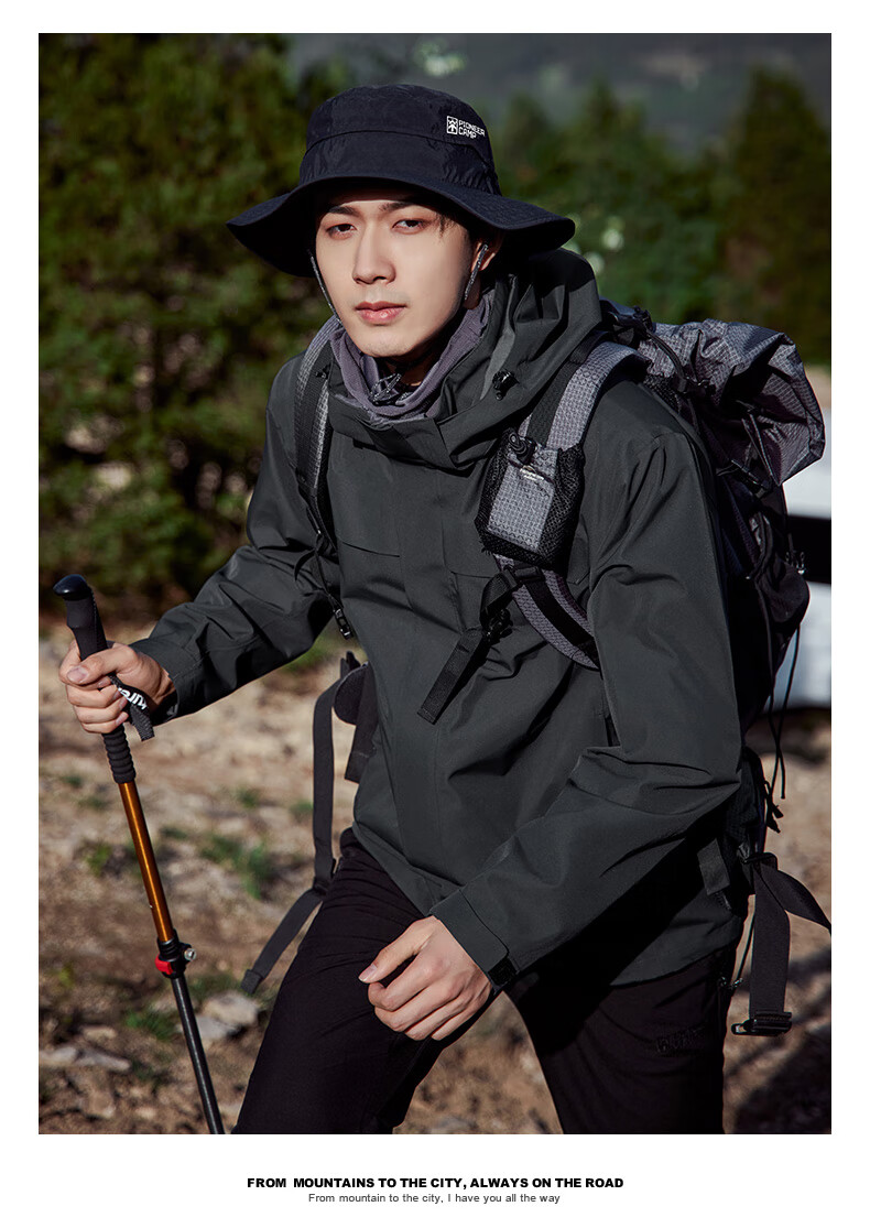 Pioneer Camp Zhuque Hardshell Jacket for Men, Spring And Autumn Outdoor Hiking Mountaineering Coat, Windproof Waterproof Outerwear 20