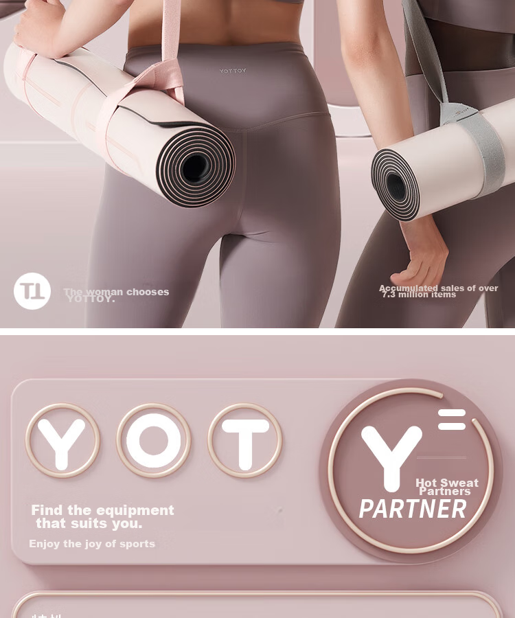 Yottoy Yoga Mat Strap, Exercise Stretch Rope Accessory Pad, Strap with Portable Hand Storage Rope 2