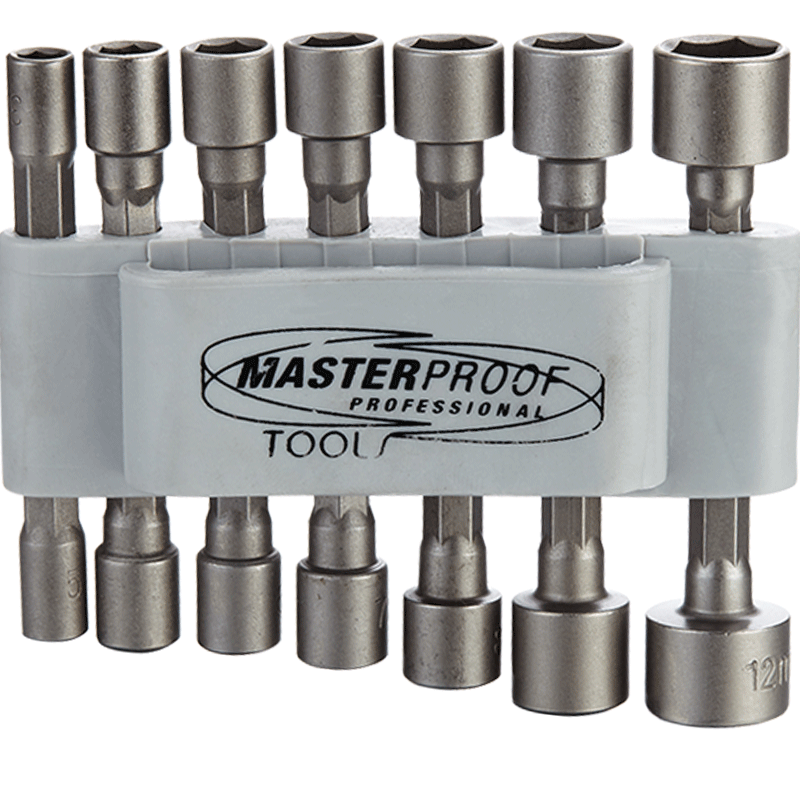 MASTERPROOF Electric Screwdriver Set with Hexagonal Sockets, Bits, Ultra-Hard Hexagonal British Standard Screwdriver, Wrench, And Machine Hexagonal Complete Set