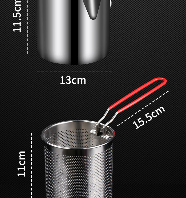 BJ Stainless Steel Deep Fryer for Tempura, Fried Chicken And General Cooking, Compatible with Induction And Gas Stoves, 1200ML Capacity 13