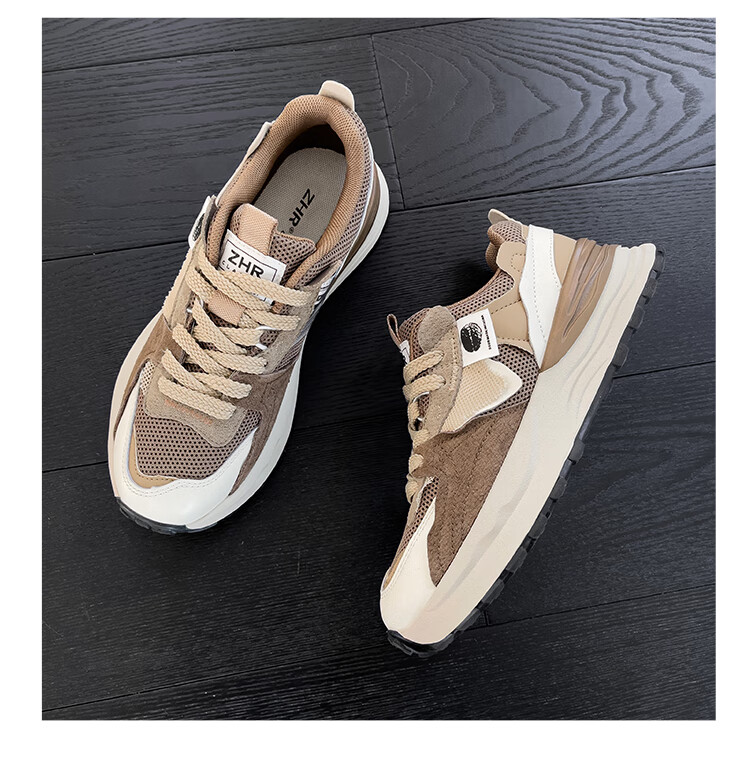 ZHR Dad Shoes for Women, Couples' Thick-Soled Heightening Casual Shoes, Fashionable Sports Shoes for Men And Women, G666 Gray Blue, Size 38 27