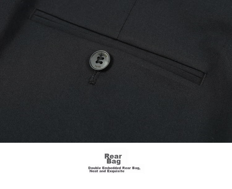 YOUNGOR [Elastic Waist] New 2026 Business Straight-Leg Wide-Leg Trousers, Navy Blue, L (175/84A) 16