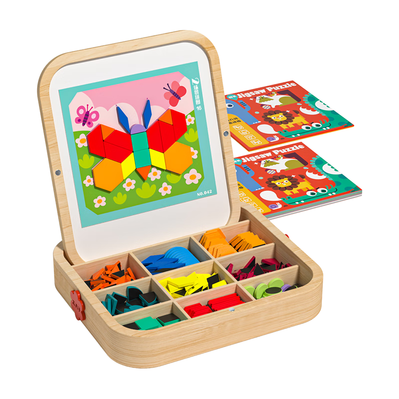 Muwanzi 288-Piece Magnetic Puzzle, Tangram Geometric Building Blocks, Educational Toy for Babies, Boys And Girls, Holiday Gift