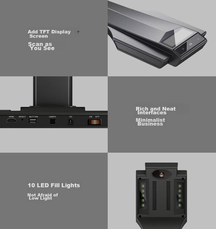 CZUR AuraPlus Side Light Anti-Reflective 20 Million Pixel Book Scanner A3/A4 Office Home Document Scanner Magazine Book High-Speed Camera Scanner 15