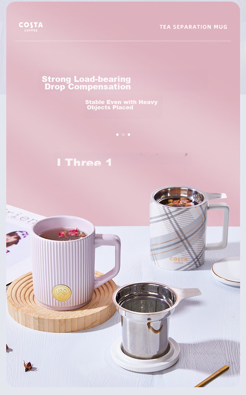 COSTA Desktop Handheld Ceramic Coffee Mug for Men and Women High-Value Office Cup Gift for Girlfriend Holiday Present 6